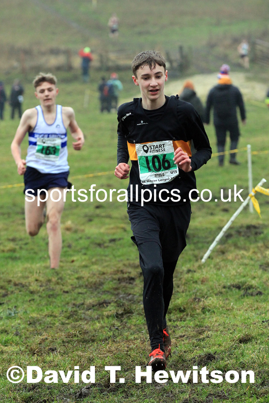 Boys under-15s 2022 North Eastern Harrier League, Thornley Farm, Peterlee, County Durham. Photo: David T. Hewitson/Sports for All Pics